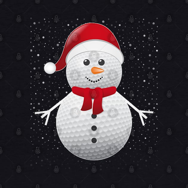 Golf Ball Snowman Santa - Funny Christmas Gift by DoFro